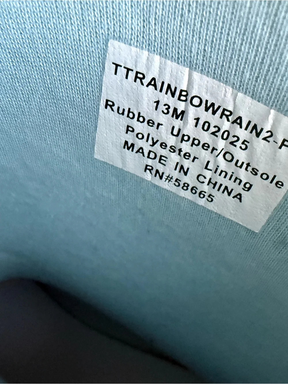 Shoe interior label